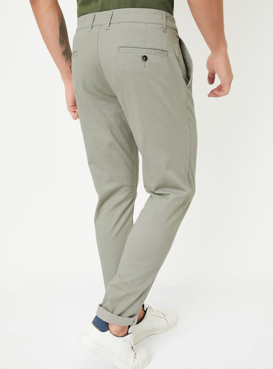 Men Slim Fit Flexi Waist Chinos