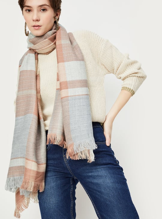 Women Checked Muffler