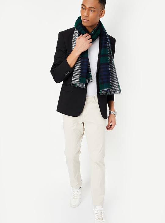 Men Knit Reversible Muffler