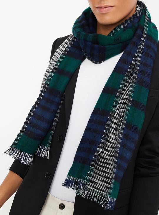 Men Knit Reversible Muffler