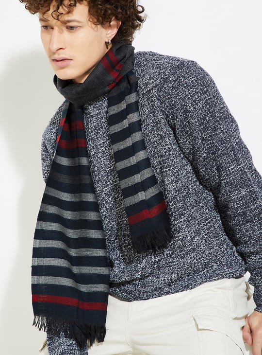 Men Striped Muffler