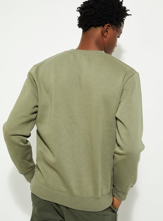 URB_N Men Printed Pocket Sweatshirt