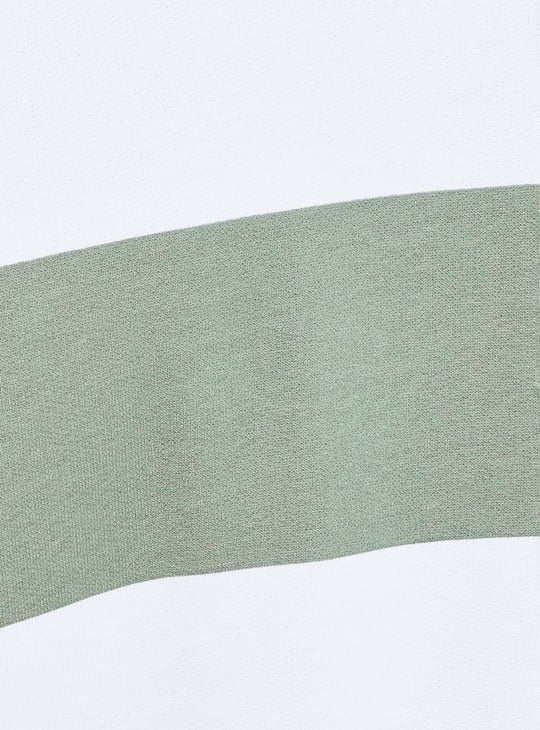 URB_N Men Oversized Striped Polo Sweatshirt