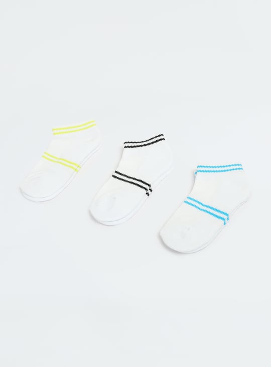 Boys Striped Ankle-Length Socks - Pack of 3