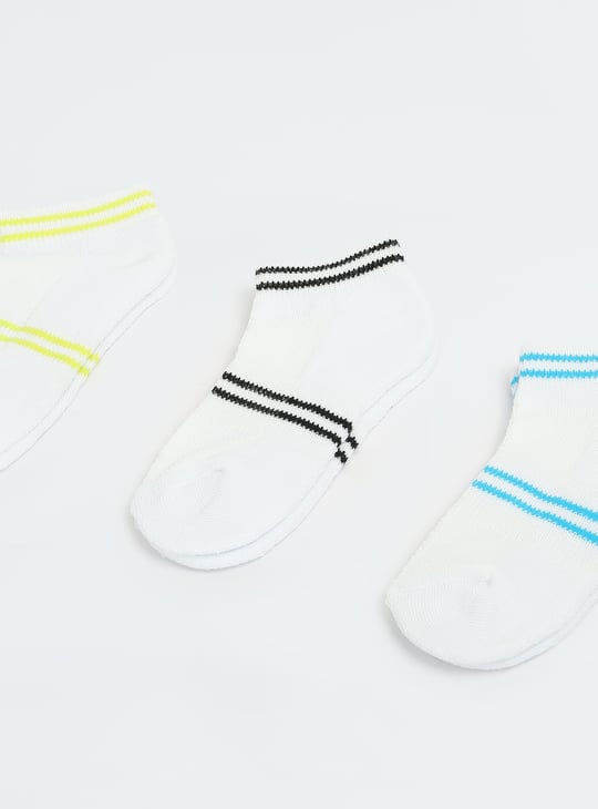 Boys Striped Ankle-Length Socks - Pack of 3