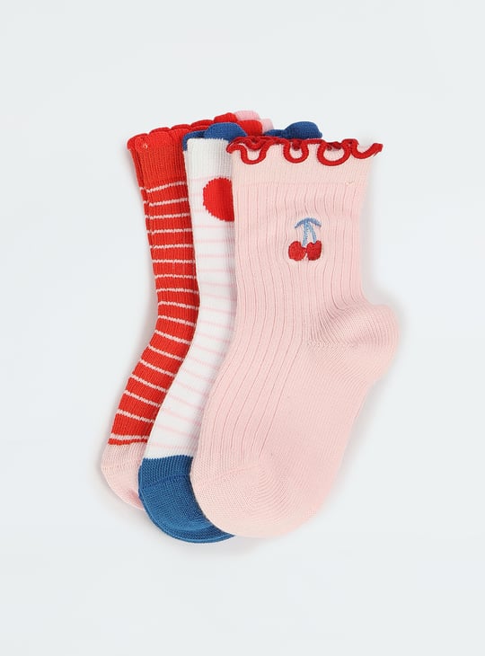 Girls Assorted Long Length Socks - Pack of 3