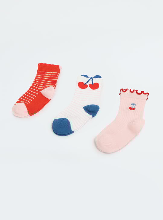 Girls Assorted Long Length Socks - Pack of 3