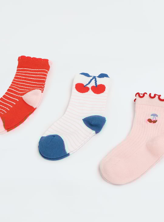 Girls Assorted Long Length Socks - Pack of 3