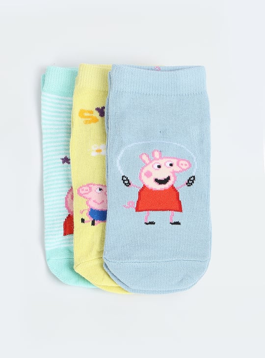 Girls Peppa Pig Printed Socks - Pack of 3
