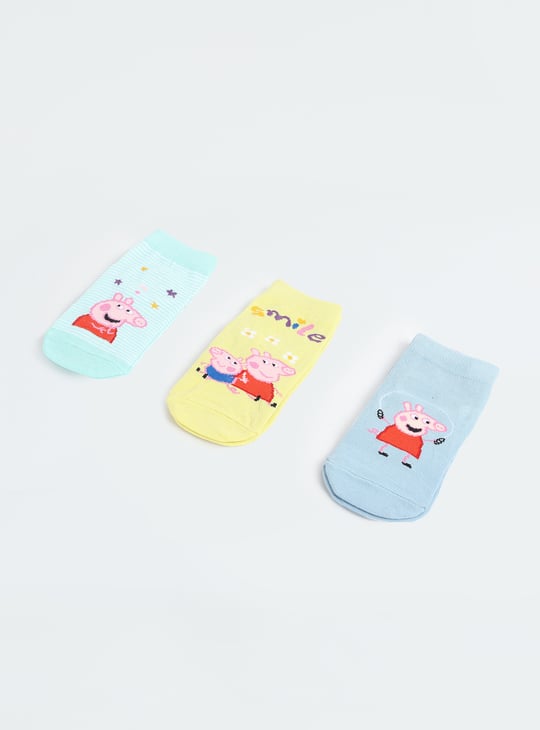 Girls Peppa Pig Printed Socks - Pack of 3