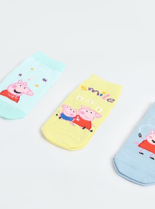 Girls Peppa Pig Printed Socks - Pack of 3