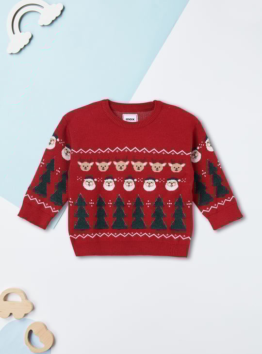 Boys Santa Claus Knit Sweater