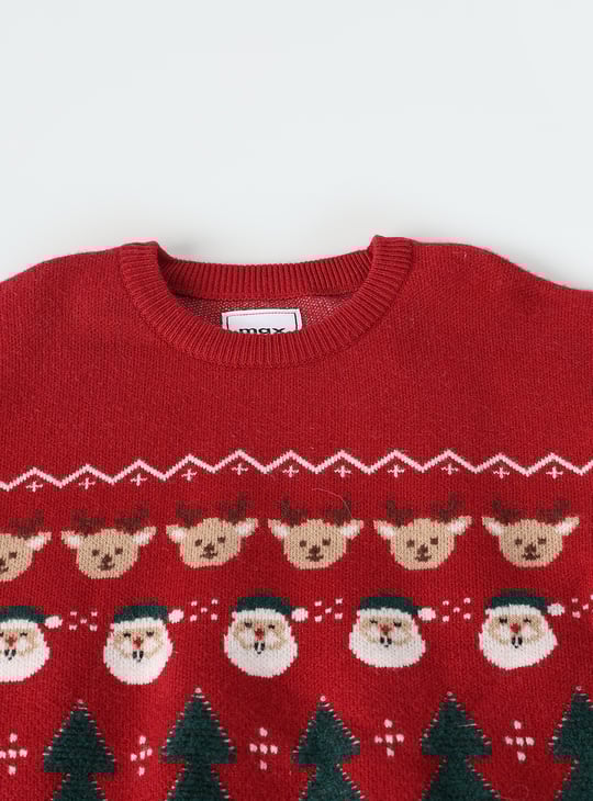 Boys Santa Claus Knit Sweater