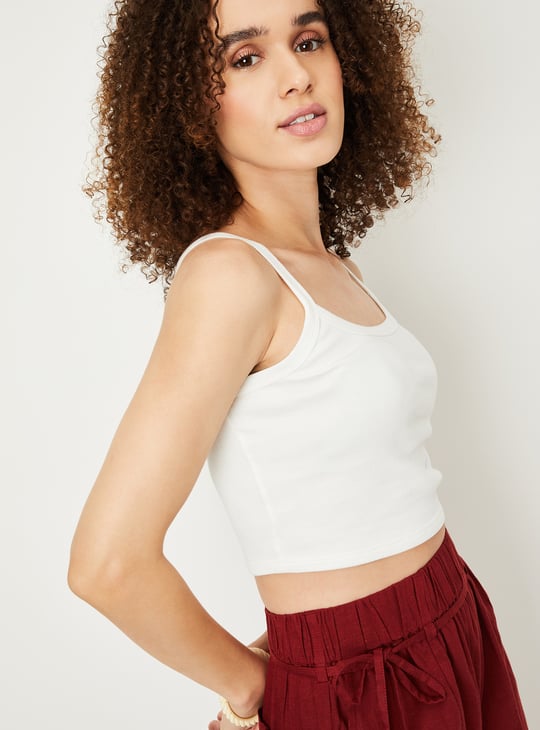 Women Ribbed Crop Top
