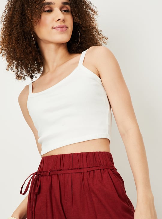 Women Ribbed Crop Top