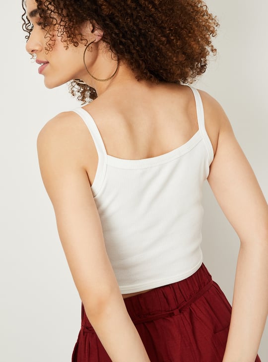 Women Ribbed Crop Top