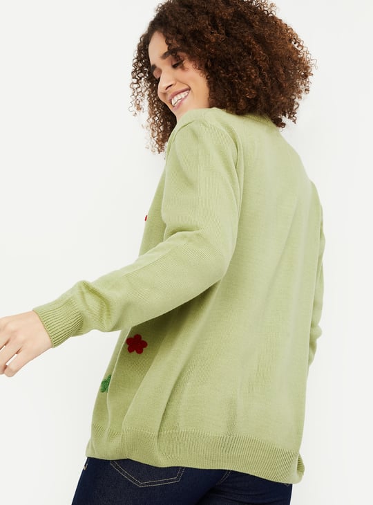 Women Embroidered Cardigan