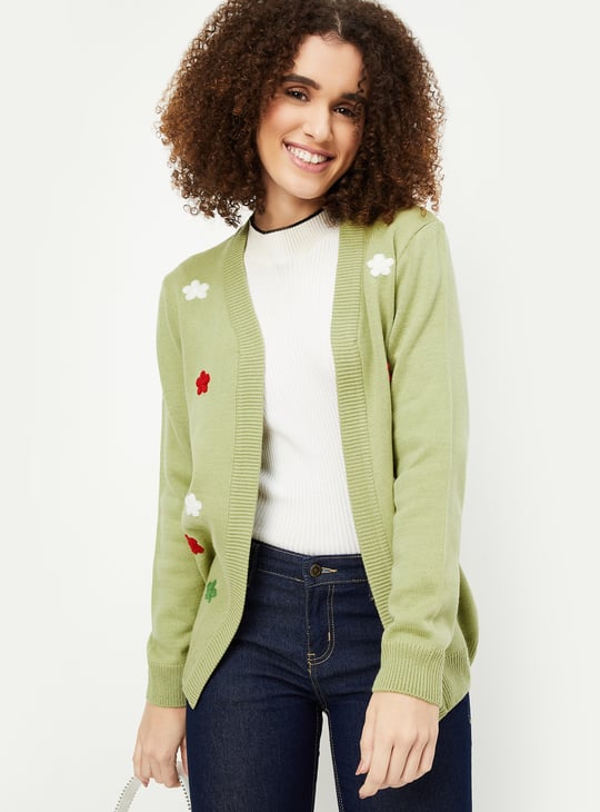 Women Embroidered Cardigan