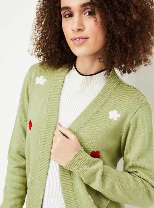 Women Embroidered Cardigan