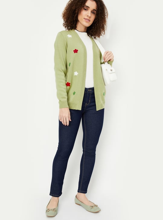 Women Embroidered Cardigan
