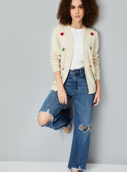 Women Embroidered Cardigan | Embroidered