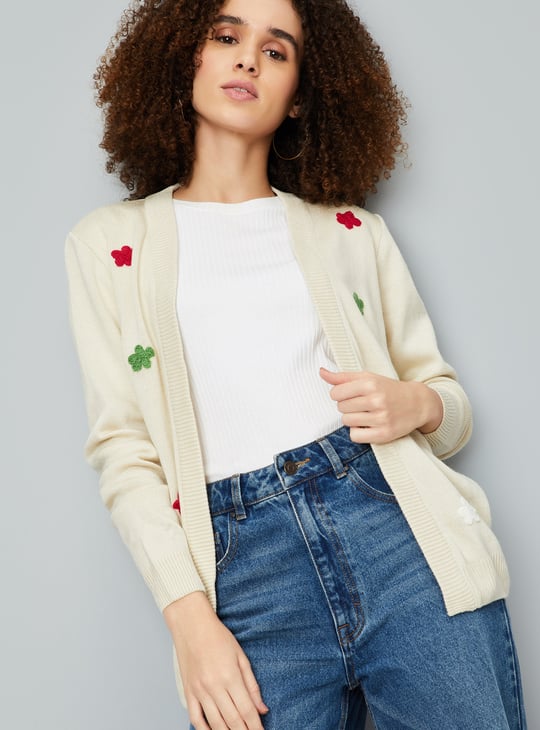Women Embroidered Cardigan