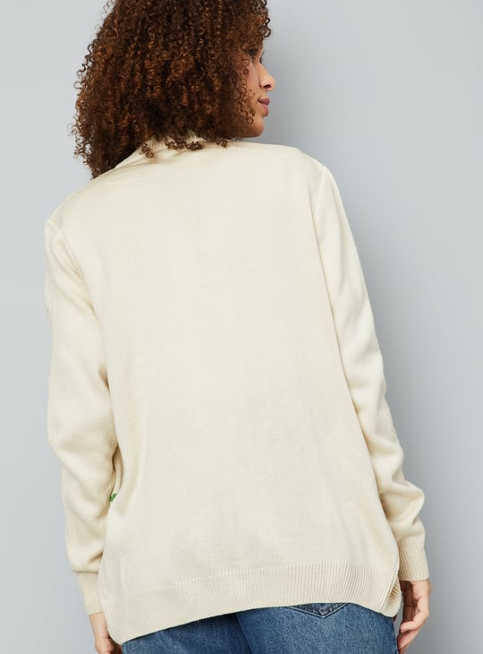 Women Embroidered Cardigan