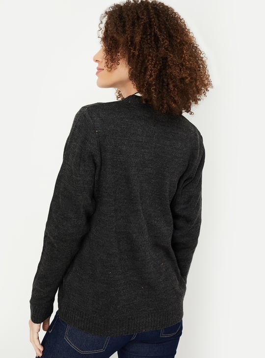 Women Floral Embroidered Cardigan