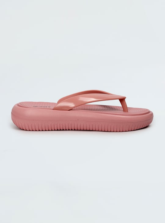 Women V Strap Elevated Slippers