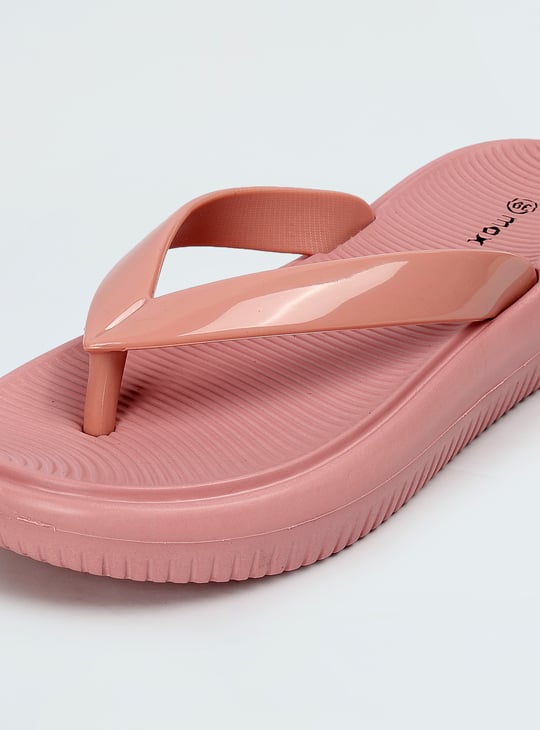 Women V Strap Elevated Slippers