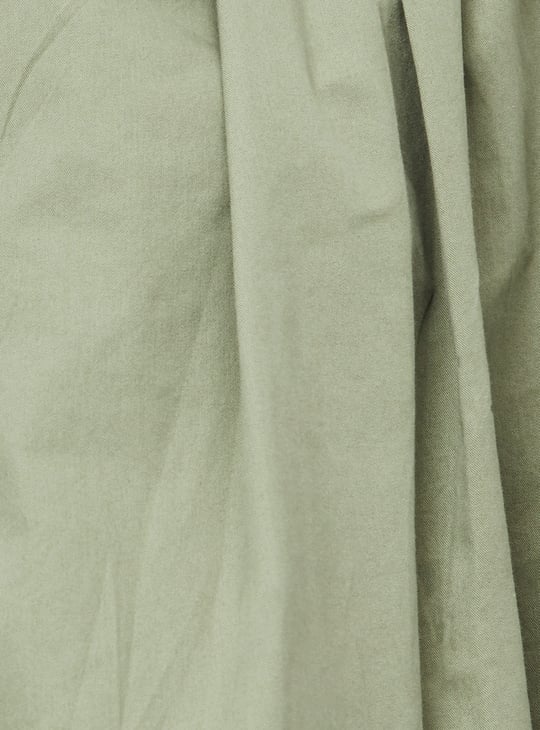 Women Solid A-Line Midi Skirt