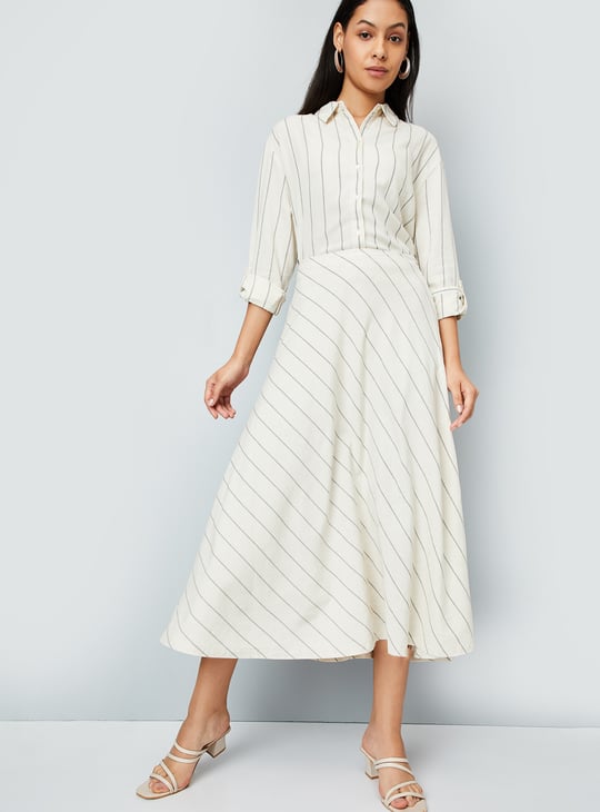Women Striped A-line Skirt