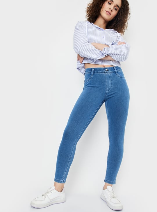 Women Washed Jeggings
