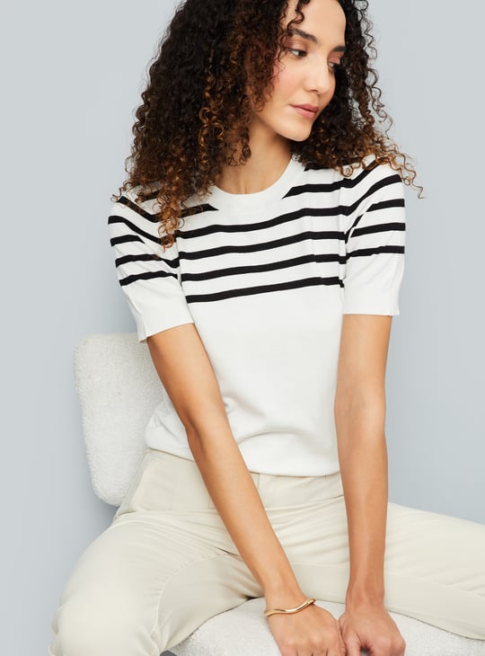 Women Striped Knit Top