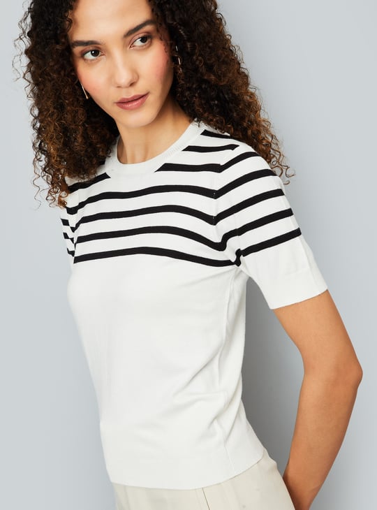 Women Striped Knit Top