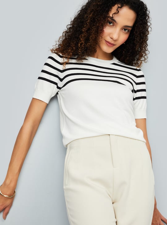 Women Striped Knit Top