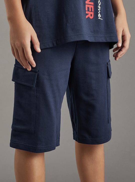 Boys Typographic Printed Shorts Set