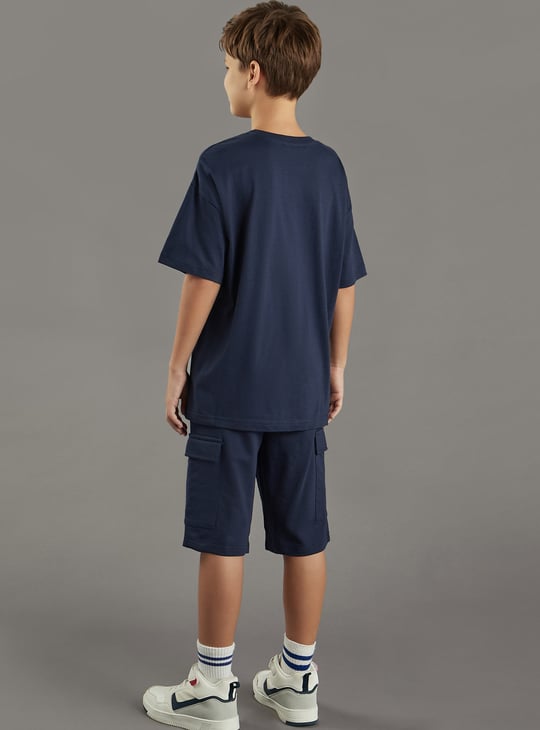 Boys Typographic Printed Shorts Set
