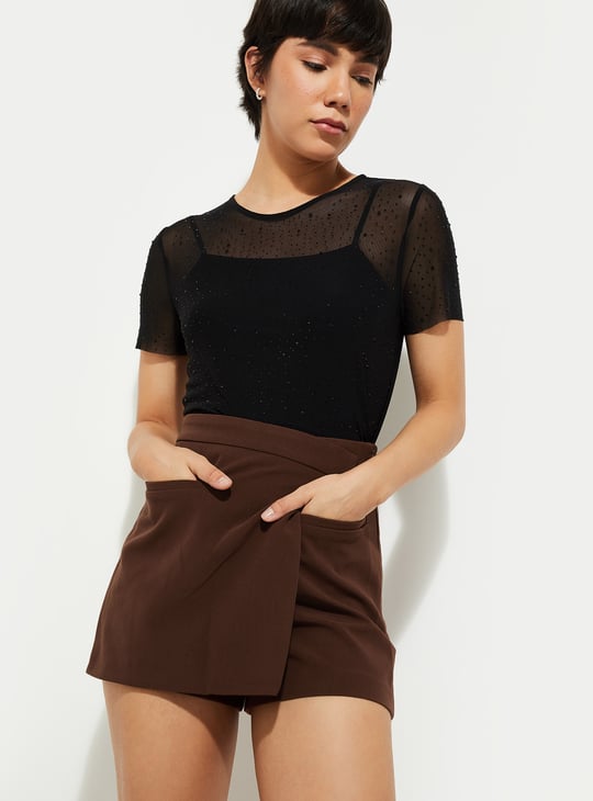 ALAYA F x URB_N Women Solid Skort