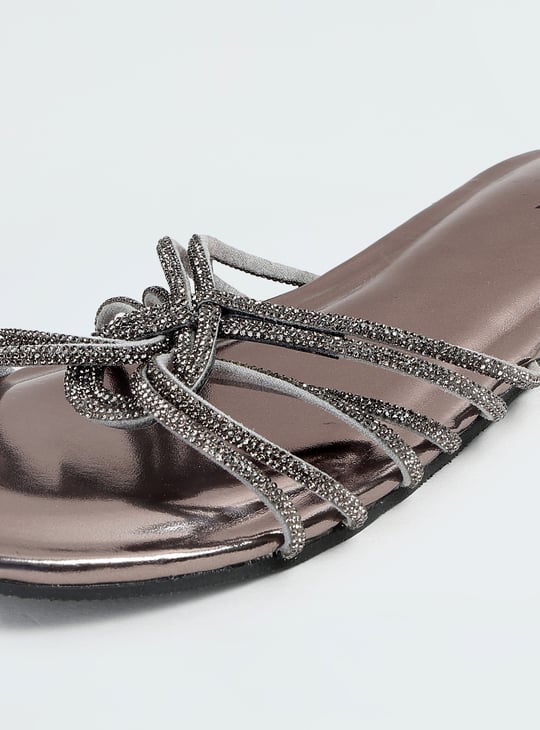 Women Embellished Strappy Flats