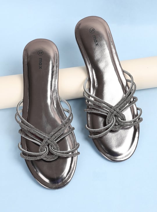 Women Embellished Strappy Flats