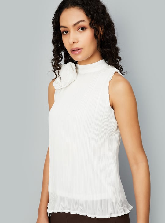 Women Pleated Dressy Top