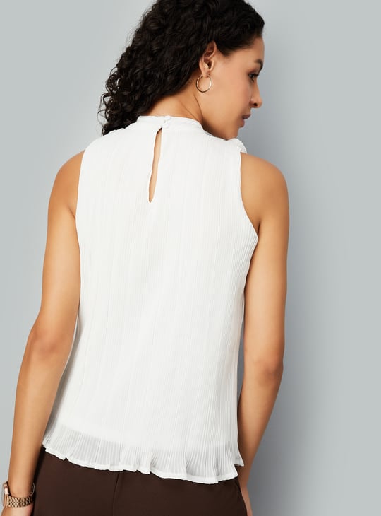 Women Pleated Dressy Top