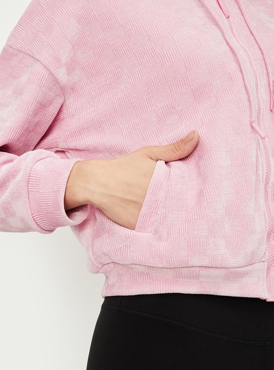 Women Textured Hooded Sweatshirt | Textured