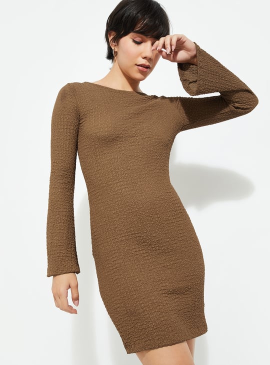URB_N Women Textured A-line Dress