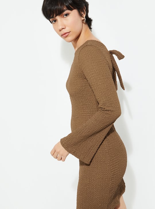 URB_N Women Textured A-line Dress