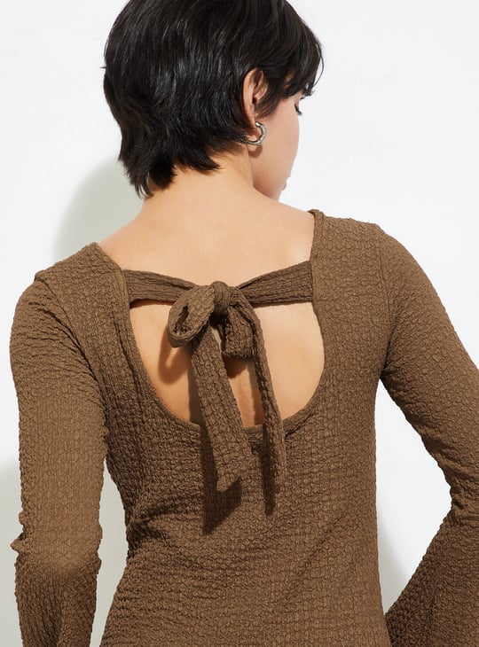 URB_N Women Textured A-line Dress