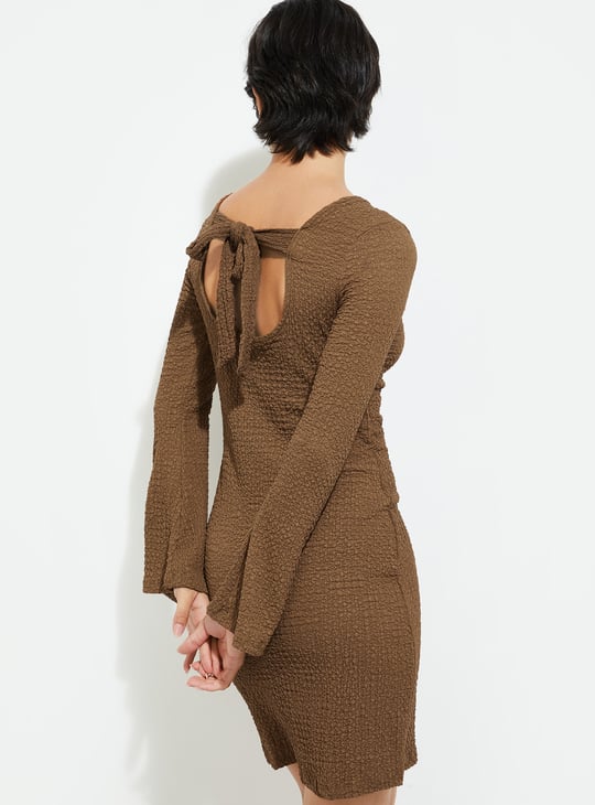 URB_N Women Textured A-line Dress