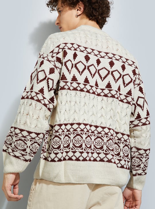●新品●大人気NKNIT♡pattern pullover sweat⓪size NKNIT pattern pullover sweat チャコールグレー