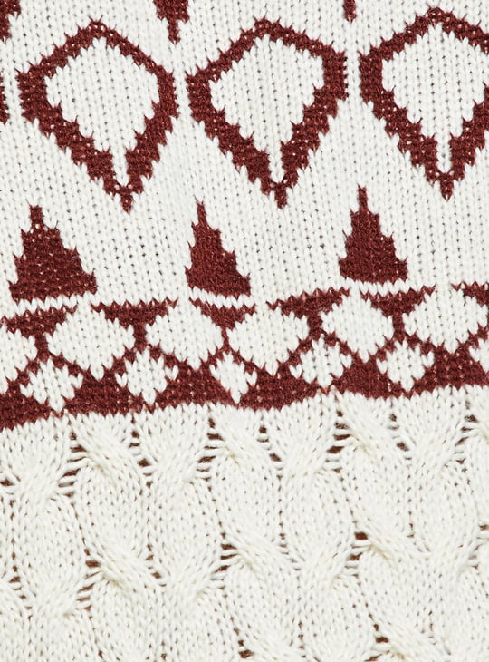 URB_N Men Patterned Knit Sweater